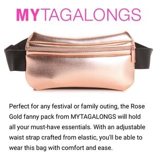 🆕 Rose Gold Zip Belt Bag Fanny Pack Travel